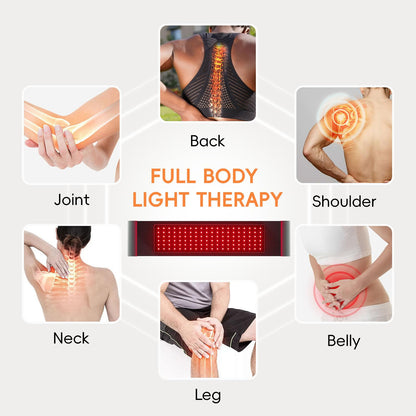 Red Light Therapy Infrared Belt: Pain Relief Body Pad 100 LEDs Red Light Therapy Belt