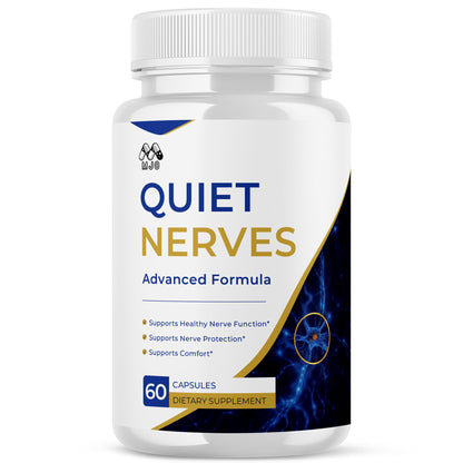 (2 Pack) Quiet Nerves Capsules, Official Quiet Nerves Pills (120 Capsules)