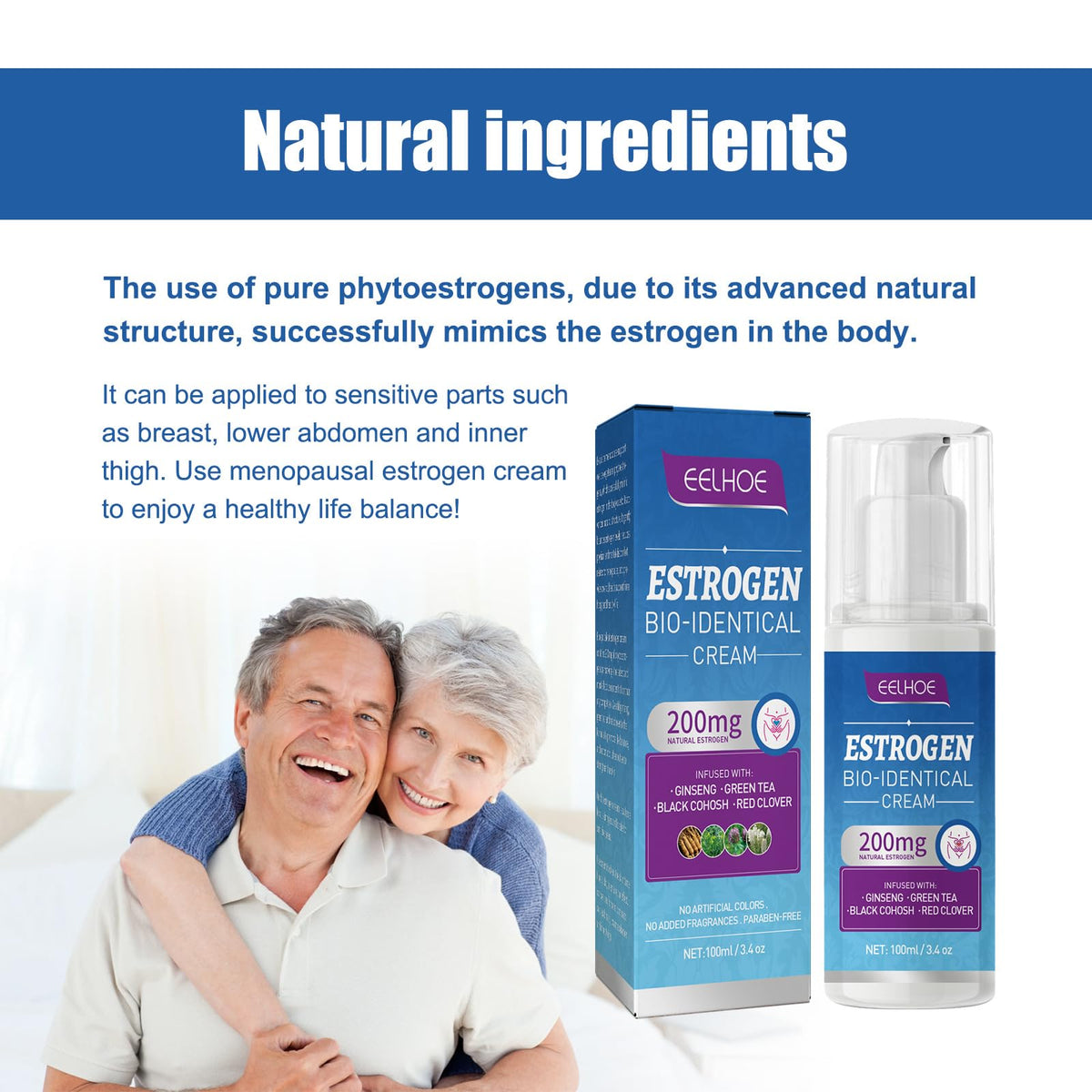Menopause Relief Cream 2000mg Reduces Female Menopause Fatigue Night Sweats Mood Swings