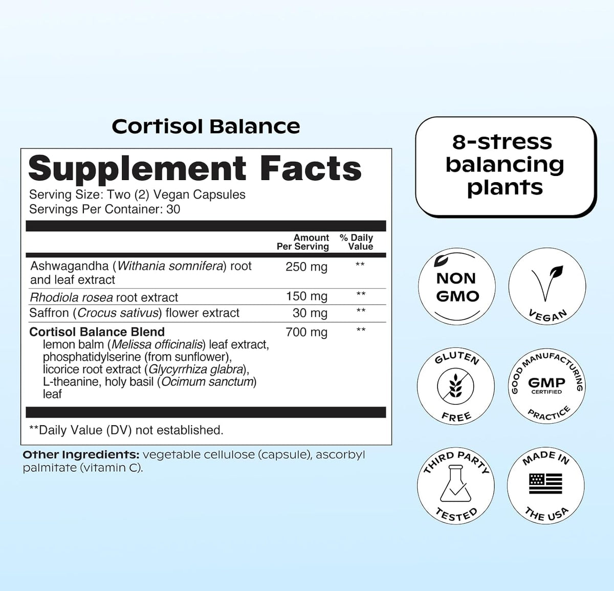 wholier Cortisol Supplement, Ashwagandha, Rhodiola & Saffron, 60 Capsules