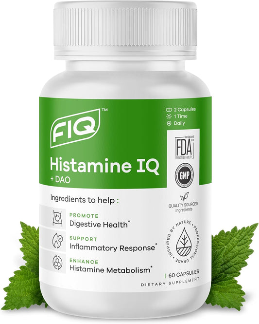Formula IQ - Histamine IQ - Diamine Oxidase (DAO) Enzyme Supplement - DAO Histamine Blocker - Immune Support - 60 Capsules