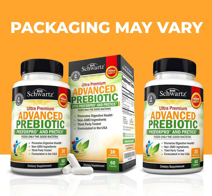 Advanced Prebiotic Fiber | Fast Acting Gut Health Supplement | 60 Capsules