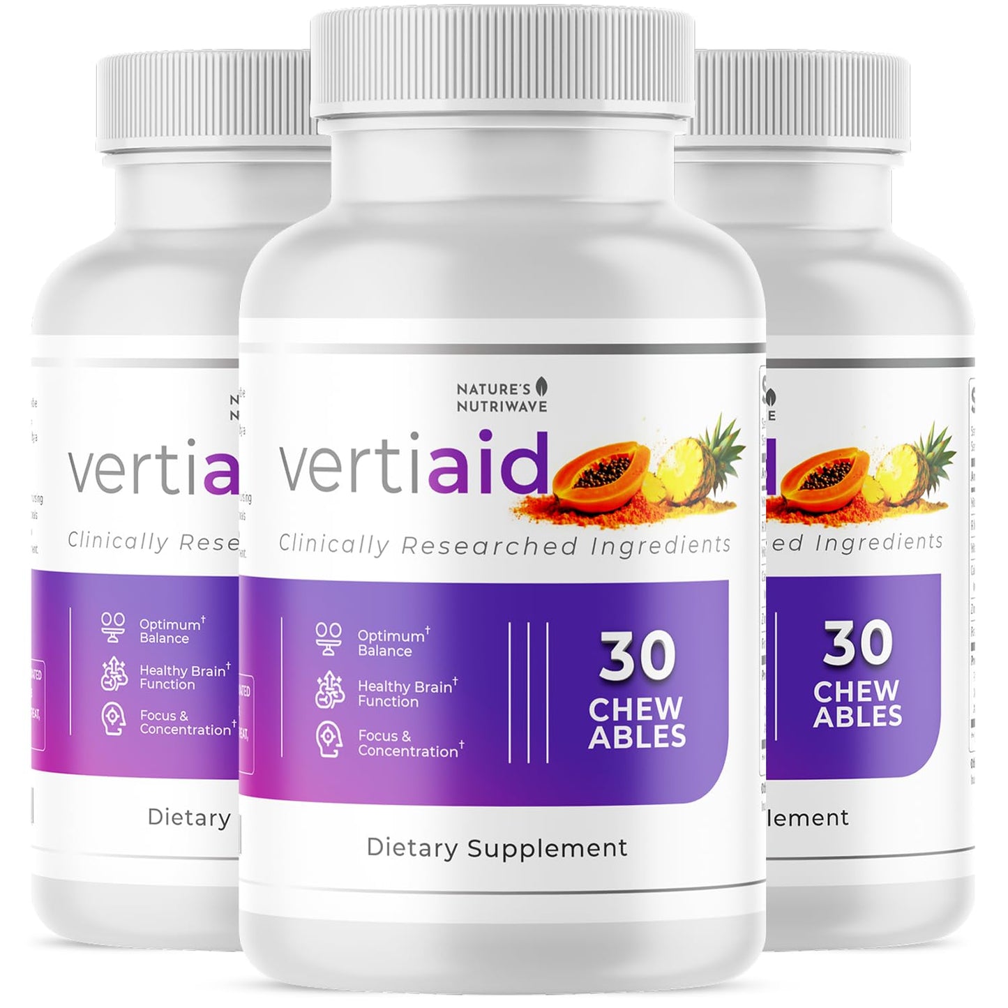 VertiAid – Vitamins, Minerals & Botanical Chewables – 30 Ct, 1 Month Supply | Vitamins, minerals & botanicals | Non-GMO, No Stimulants, Made in USA | Chewable daily tablet