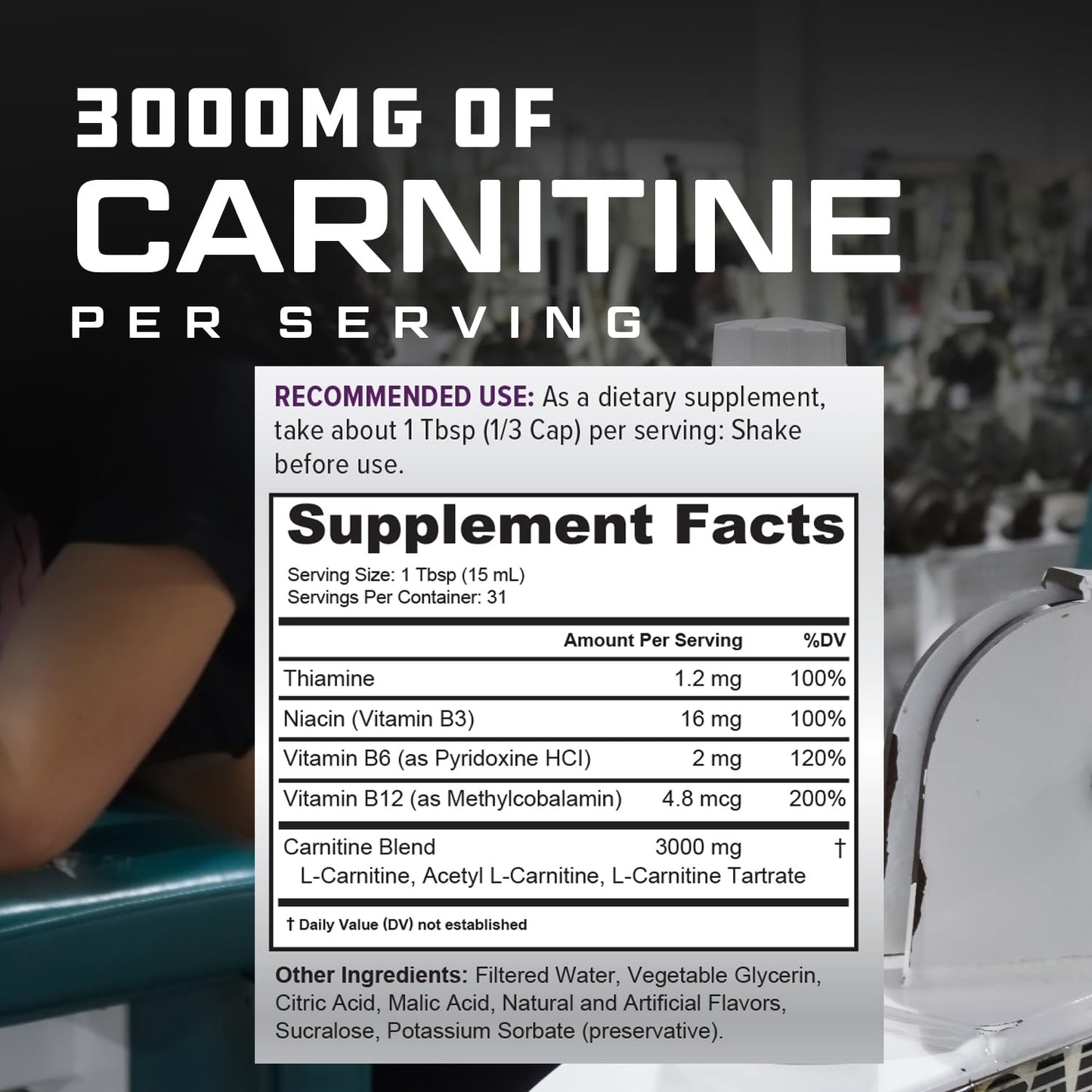 Cutler Nutrition Liquid L-Carnitine Fat Burner with Acetyl L-Carnitine | Sour Gummy Worm, 16 fl oz | Triple-Form Liquid with L-Carnitine Tartrate for Energy, Metabolism, Recovery and Workout Support