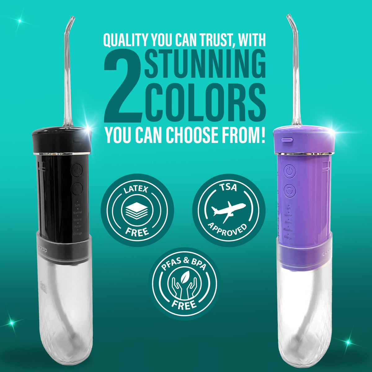 GuruNanda Portable Water Flosser Cordless, Sensitive Gums Friendly, 1ct