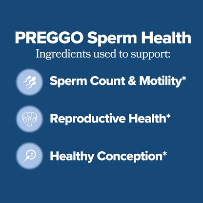 PREGGO Sperm Health Support for Improved Sperm Count – 30-Day Supply