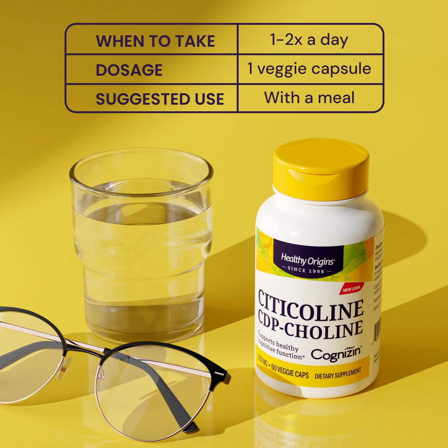 Healthy Origins Cognizin Citicoline 250 mg, 60 Veggie Caps