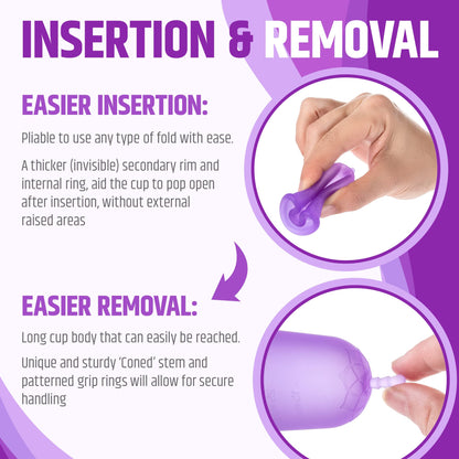 Venus Large Menstrual Cup – High Capacity for Heavy Flow -Made in USA - 100% Medical Grade Silicone