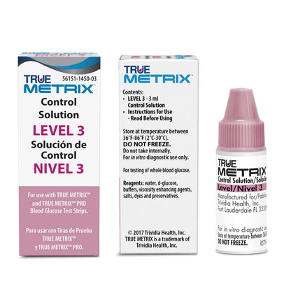 TRUE METRIX Control Solution Bundle, Level 1, 2, 3 Solutions | Solutions and TRUEplus Log Book, for Use with TRUE METRIX Blood Glucose Test Strips, Use to Confirm System Works Correctly