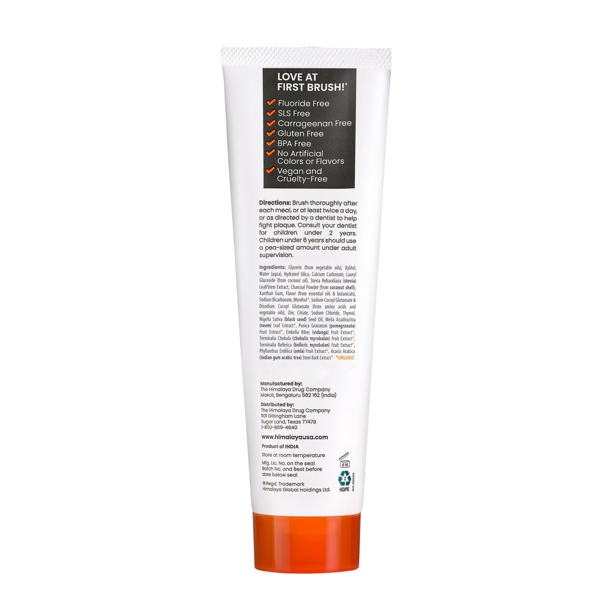 Himalaya Botanique Whitening Antiplaque Charcoal Toothpaste, 4 oz, 2 Pack