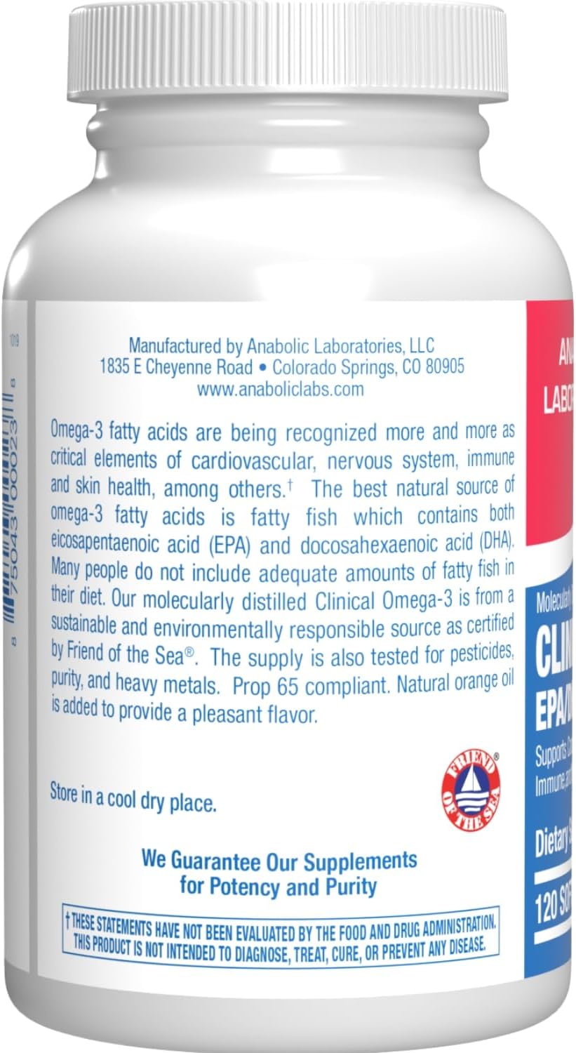 Omega 3 Fish Oil 1200 mg - Clinical DHA EPA Omega 3 Supplement with Burpless Fish Oil Brain Heart & Overall Health - Molecularly Distilled for Purity - Certified Sustainably Sourced (Orange Flavored)