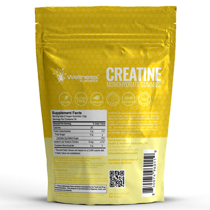 Creatine Gummies 5000mg, 30 Servings Creatine Monohydrate Gummies - Third-Party Tested Creatine for Women, Strawberry Flavor Creatine for Men, Muscle Growth, Strength, and Recovery - Pack of 1