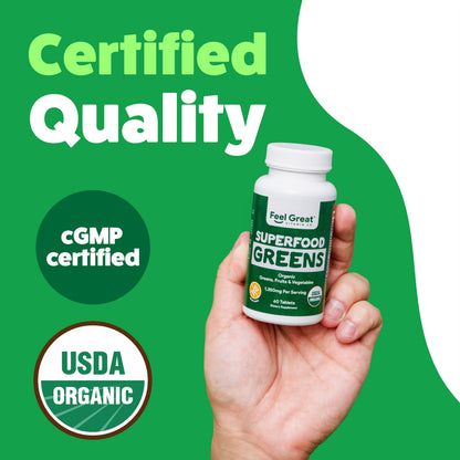 Superfood Greens by Feel Great Vitamin Co. | Organic Greens, Fruits and Veggies