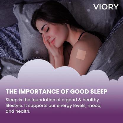 VIORY Sleep Patches for Adults Extra Strength | Easy-to-Apply Sleep Patch | With Melatonin & Valerian, Relax & Wake Up Refreshed, Long-Lasting Night Comfort For Men & Women, 60 Patches