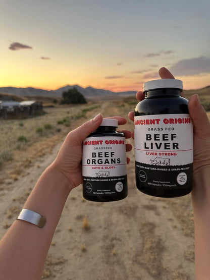Ancient Origins Grass Fed Beef Organs (180 Count) and Liver (360 Count)