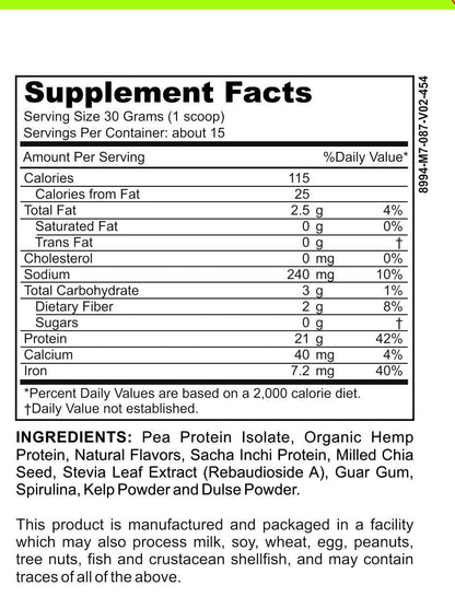 Low FODMAP Certified Elemental Vegan Protein Powder IBS & SIBO Gut Friendly Gluten