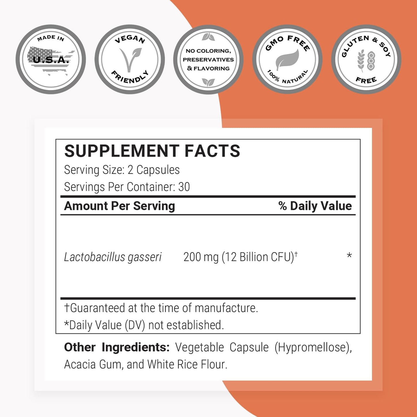 Supersmart - Lactobacillus Gasseri 12 Billion CFU per Day - Probiotic Supplement | Non-GMO & Gluten Free - 60 DR Capsules (Delayed Release)