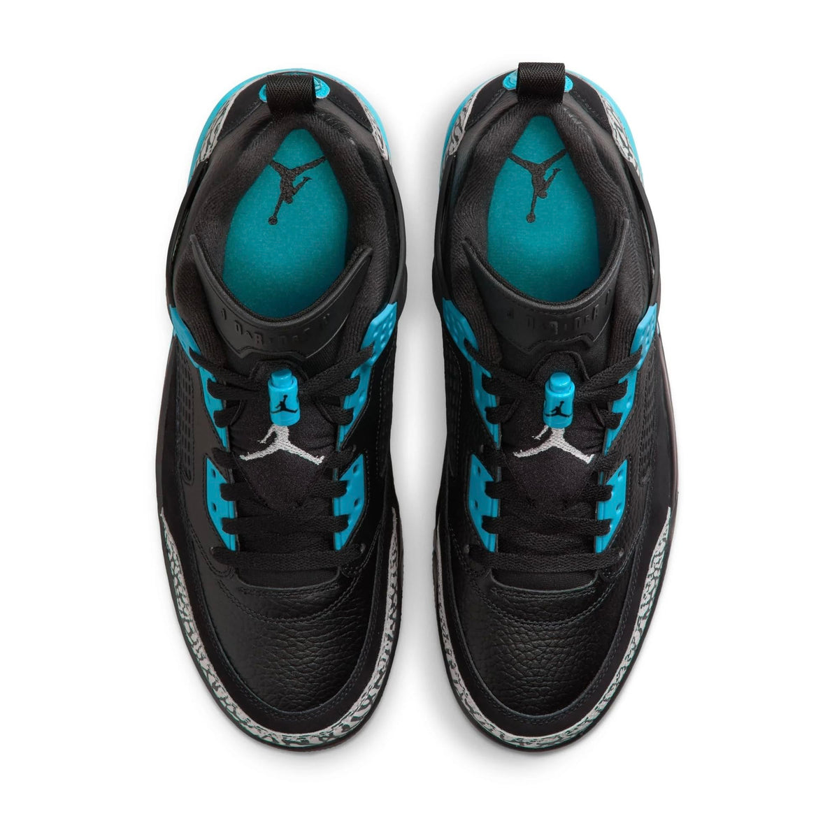 NIKE Jordan Spizike Low Men's Trainers Sneakers, Black Wolf Grey Gamma Blue, 12 US