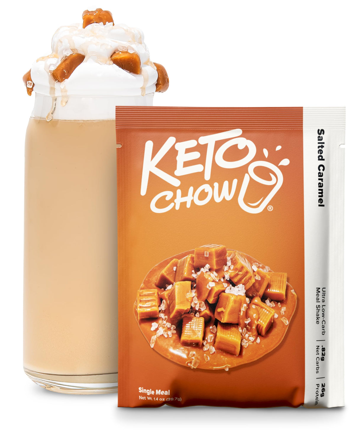 Keto Chow Chocolate Peanut Butter Meal Replacement Shake Powder, 1 Meal