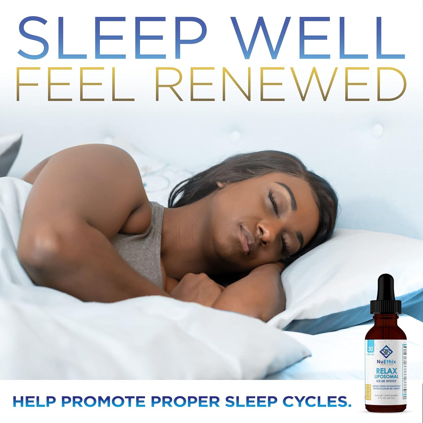 NuEthix Formulations Relaxation Supplement Bundle: Cort-Eaze Cortisol-Control Supplement, 60 Capsules, 30 Servings and Relax Liposomal, 2 Fluid Ounces, 30 Servings
