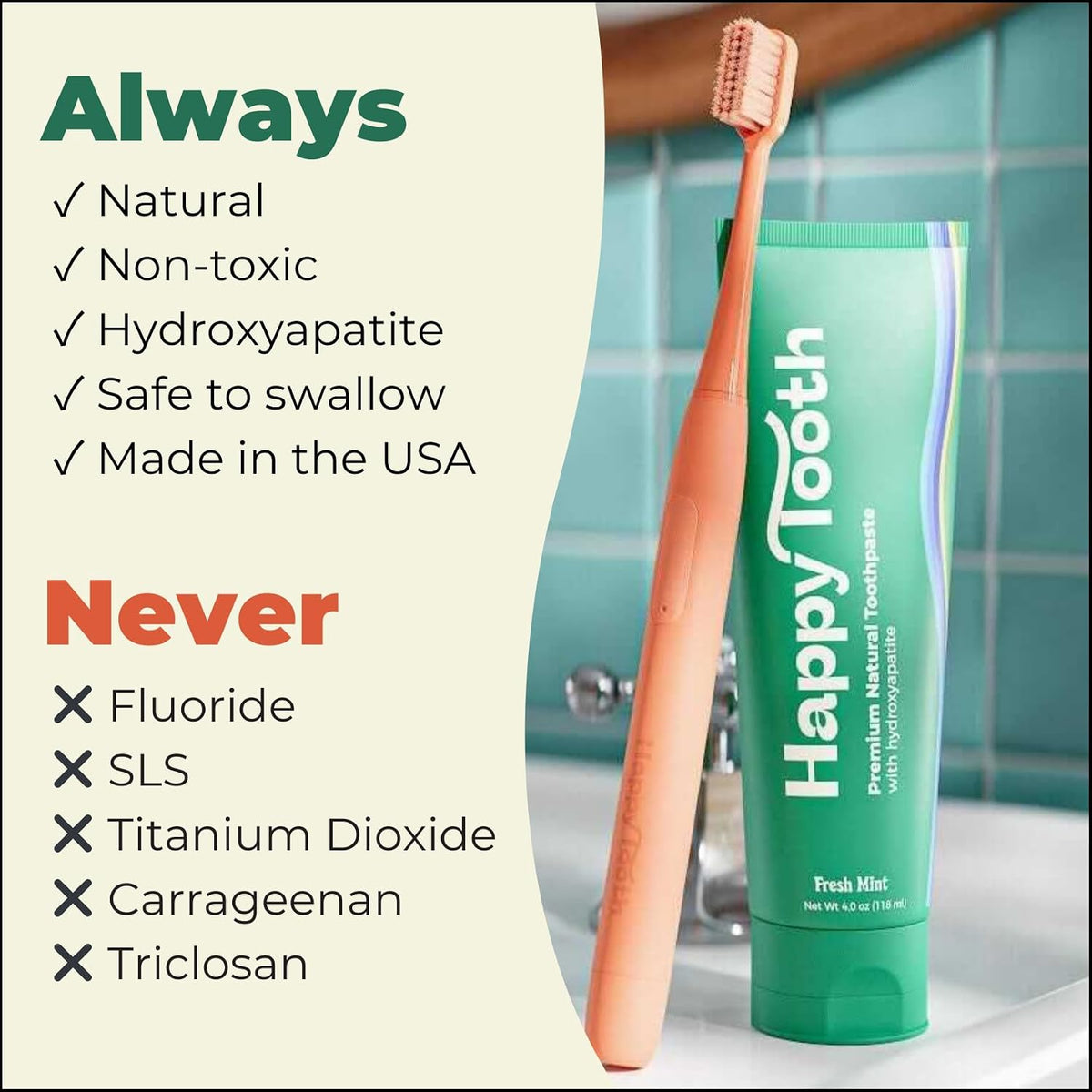 Hydroxyapatite Toothpaste, Whitening, Fluoride Free, Fresh Mint, 4oz