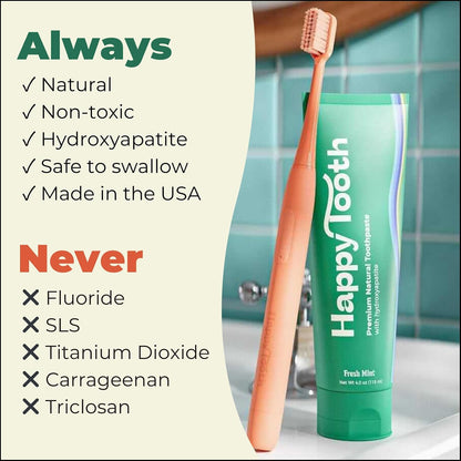 Hydroxyapatite Toothpaste, Whitening, Fluoride Free, Fresh Mint, 4oz