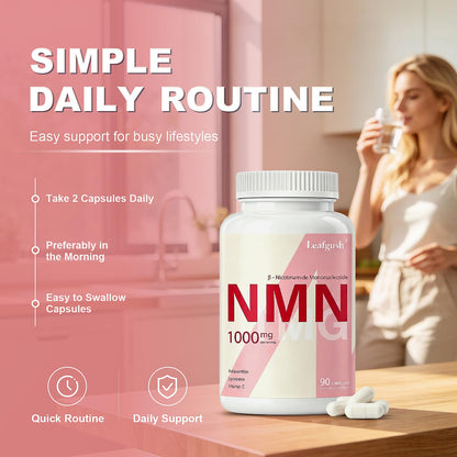 NMN Supplement 1000mg Complex, NAD+ Precursor Support, with NMN 600mg & TMG 250mg, Nicotinamide Mononucleotide Formula with Astaxanthin, Lycopene & Vitamin C, 5-in-1 Daily Cellular Energy Support