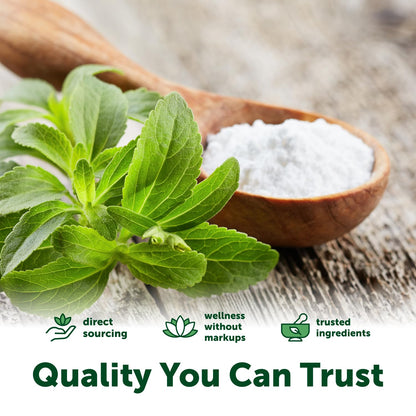 Micro Ingredients Pure Organic Stevia Powder, 8 Ounces, 1418 Serving, Highest Grade Green Leaf Extract Reb-A, Reduced Bitter Aftertaste, 0 Calorie, Natural Sweetener, Sugar Alternative, Keto Friendly