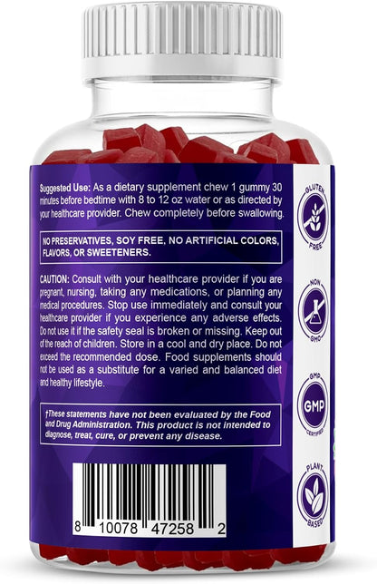 Vitamatic Extra Strength Melatonin 30 mg, 60 Gummies | Natural Strawberry Flavor, Non-Habit Forming, Non-GMO, Gluten Free, Sugar Free, Pectin Based