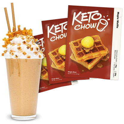 Keto Chow Chocolate Peanut Butter Meal Replacement Shake Powder, 3 Meals