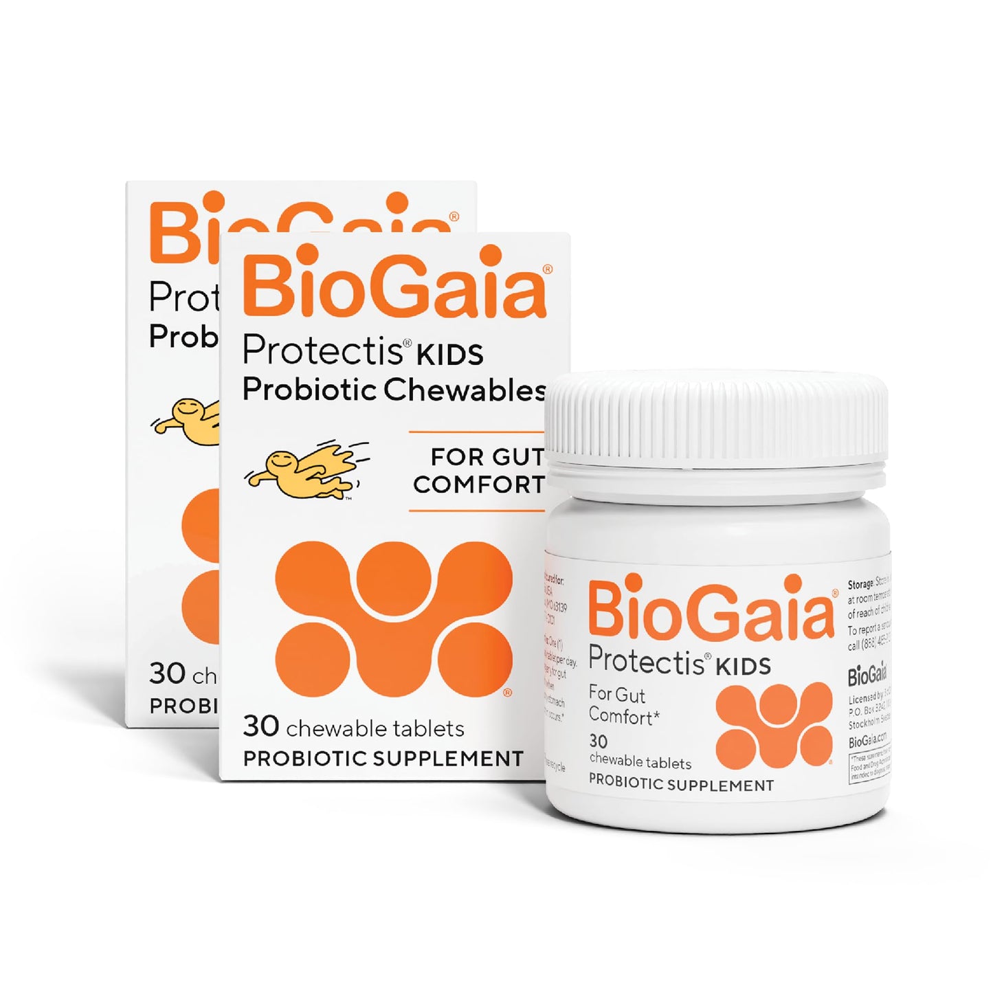 BioGaia Kids Probiotic | Ease Occasional Tummy Discomfort & Constipation | Pediatrician-recommended | Ease Occasional Tummy Discomfort, Gas & Bloating | Promote Regularity | Ages 3+| 30ct