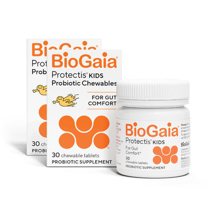 BioGaia Kids Probiotic | Ease Occasional Tummy Discomfort & Constipation | Pediatrician-recommended | Ease Occasional Tummy Discomfort, Gas & Bloating | Promote Regularity | Ages 3+| 30ct