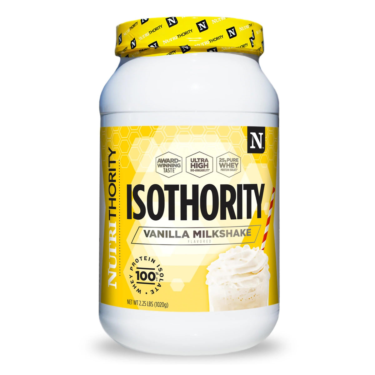 Isothority Whey Protein Isolate, Vanilla Milkshake, 2 lb - Ultra Absorbable Branched Chain 