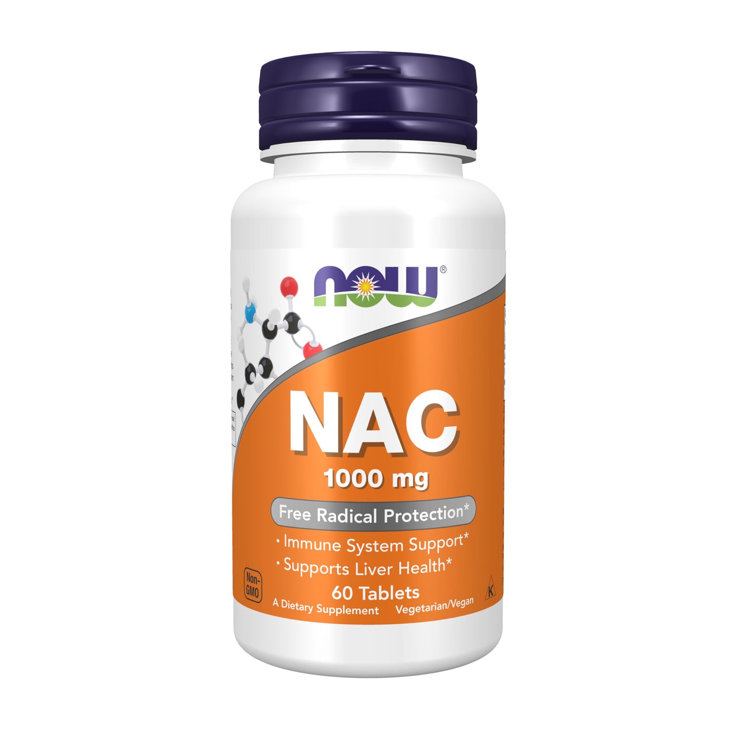 NOW Foods Supplements, NAC (N-Acetyl-Cysteine) 1,000 mg, Free Radical Protection*, 120 Tablets