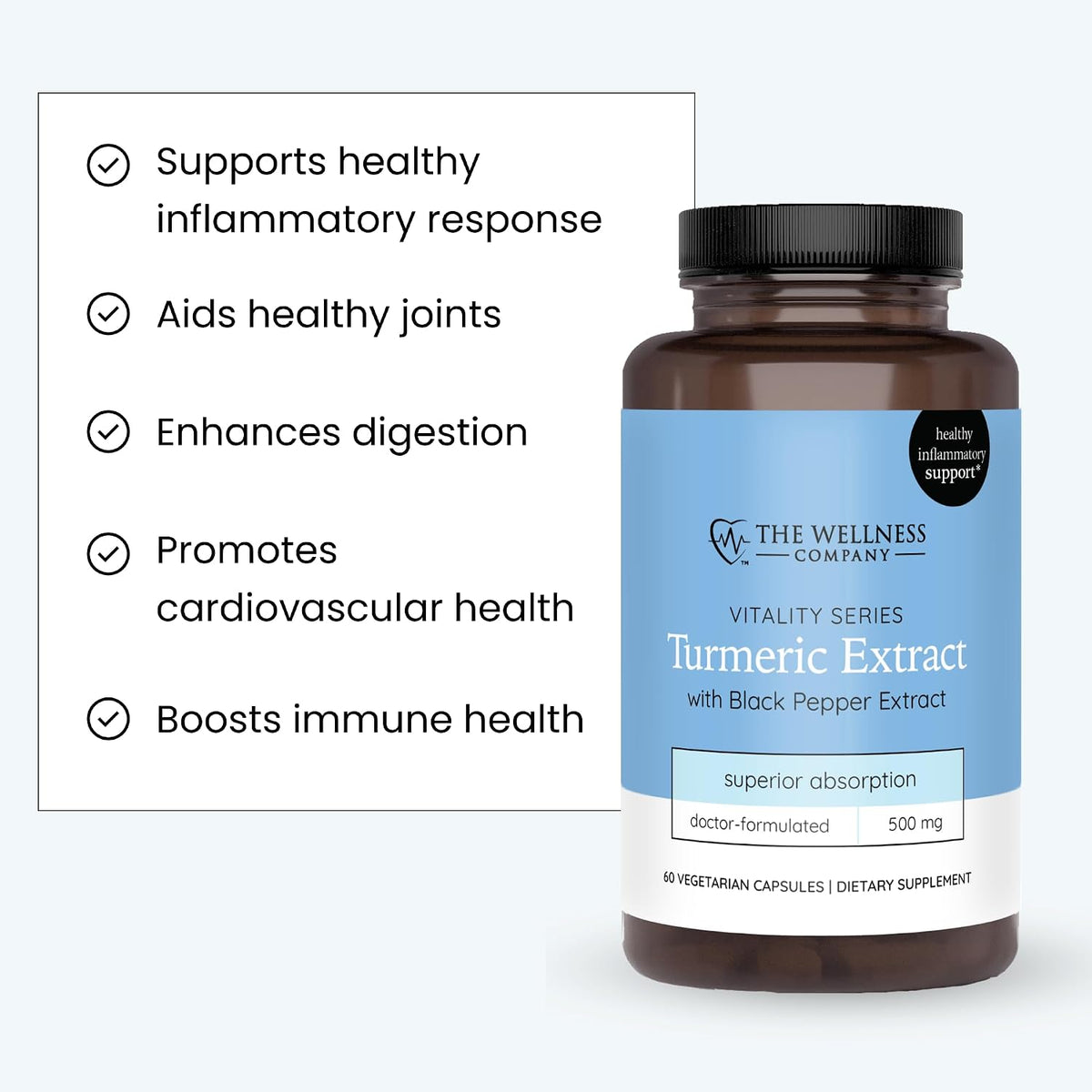 Turmeric Extract with Curcumin & Black Pepper, Supports Joint Health, 60ct