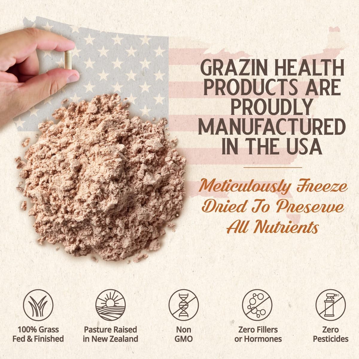 Bovine Organ Complex 3000mg per Serving (30 Servings) | Pancreas, Liver, Spleen, Kidney, Heart (600 Mg per Organ per Capsule) Grass Fed