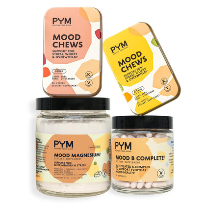 PYM Mood Magnesium Powder Jar, 30 Servings | Sleep & Stress Support