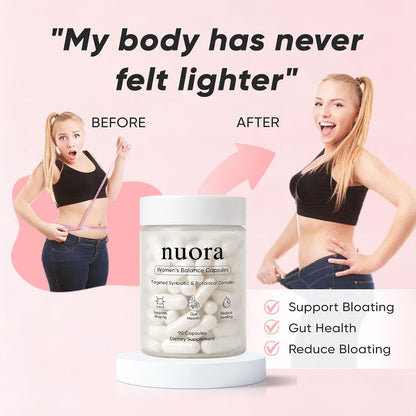 Nuora Gut Health Capsules with Berberine, Gut Biofilm Probiotic Ritual, Promotes Metabolism & Gut Health, Vegan, Non-GMO, for Women, 90 Capsule