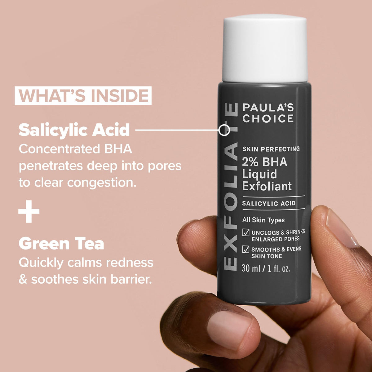 Paula's Choice Skin Perfecting 2% BHA Liquid Salicylic Acid Exfoliant, Gentle Facial Exfoliator