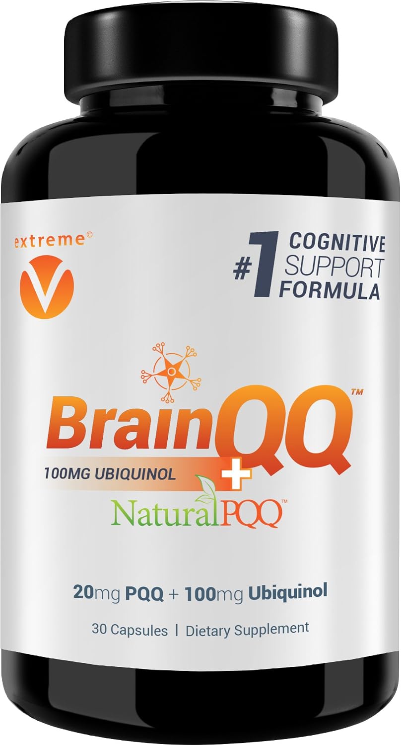 BrainQQ Get Smart! Enhanced HIGH Absorption Nootropic Brain Formula-Concentration, Focus, Clarity & Memory Peak Performance. 100mg of Ubiquinol (QH) Plus Natural PQQ 20mg