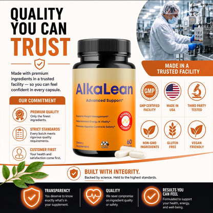 Alkalean Capsules, Alka Lean Weight Management Support Pills, 60 Capsules