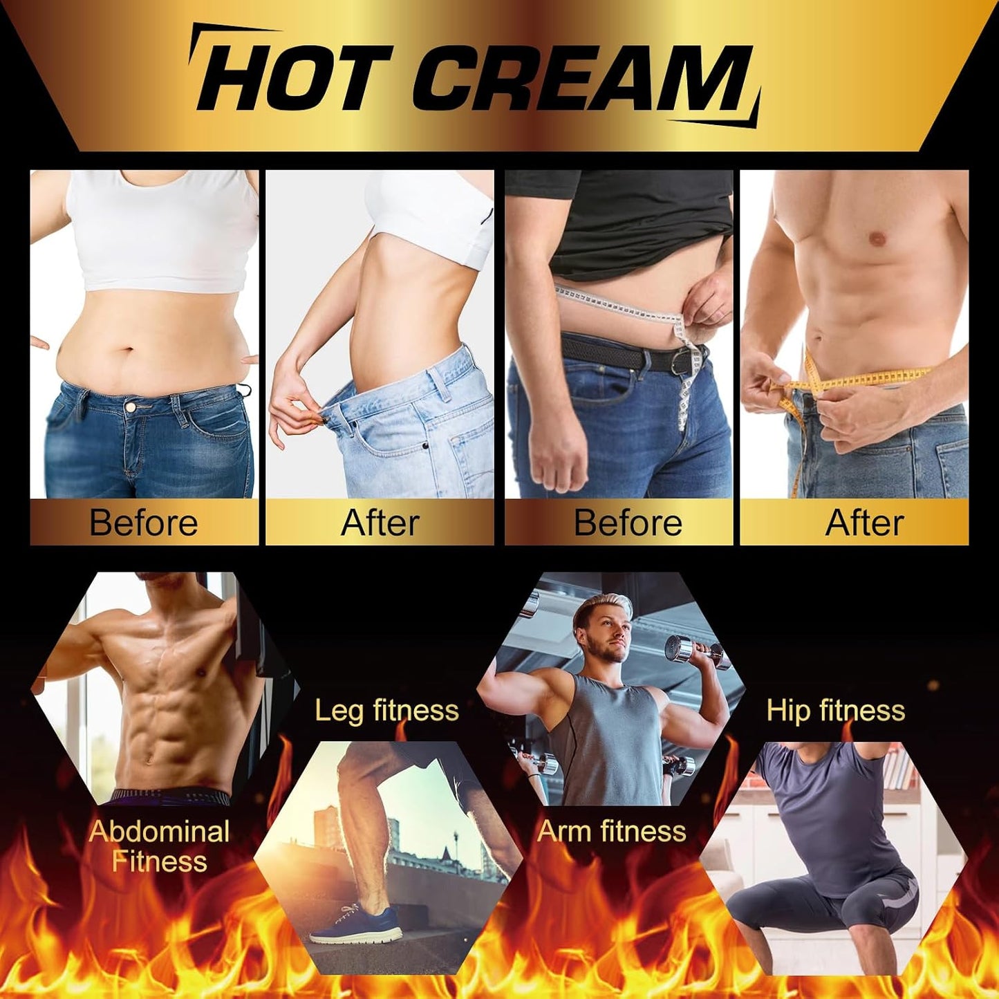 Sweat Cream for Skin, Natural Workout Enhaner Promotes Circulation for Targeted Areas, Support Muscle Warm-up & Skin Tightening, Enhance Exercise Effectiveness, Hot Swaet Cream for Women & Men