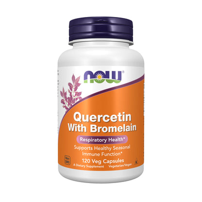 NOW Foods Supplements, Quercetin with Bromelain, Balanced Immune System*, 240 Veg Capsules