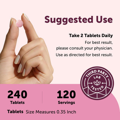 Micro Ingredients Vitamin B12 5,000 mcg | Methylcobalamin – 240 Chewable Tablets | Fast Dissolve, Natural Strawberry Flavor | Vegan, Non-GMO, Gluten Free - 1`