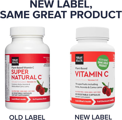 Vibrant Health Super Natural C, 120 Mg/1600 Orac, Capsules, 60-Count