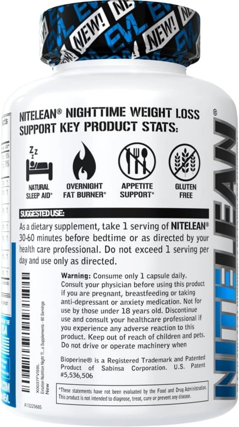 Night Time Fat Burner for Weight Loss Support - Belly Fat Burner for Men & Women with Green Tea and White Kidney Bean Extract - Nighttime Metabolism Booster & Sleep Optimizer to Help Stubborn Fat Loss