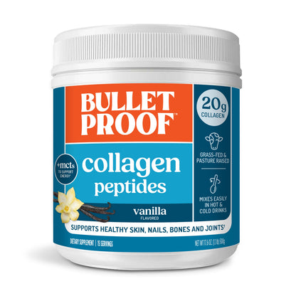 Bulletproof Unflavored Collagen Peptides Powder, 20g Grass-Fed Collagen Protein and Amino Acids for Skin, Bones and Joints, 17.6 Ounces