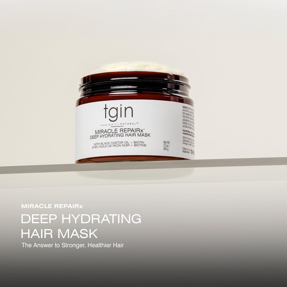 tgin Miracle RepaiRx Deep Hydrating Hair Mask – Moisture & Breakage Control