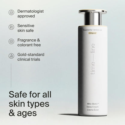 Timeline Mitopure™ - Dewy Cream Lightweight Moisturizer With Peptides to Hydrate, Plump & Protect Dry Skin - 1.7 Fl Oz