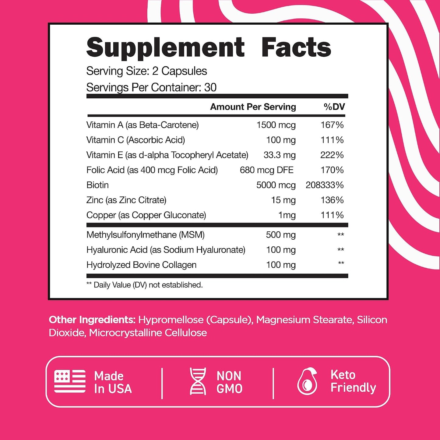 Vital Vitamins Biotin Complex Capsules + NAD+ Supplement